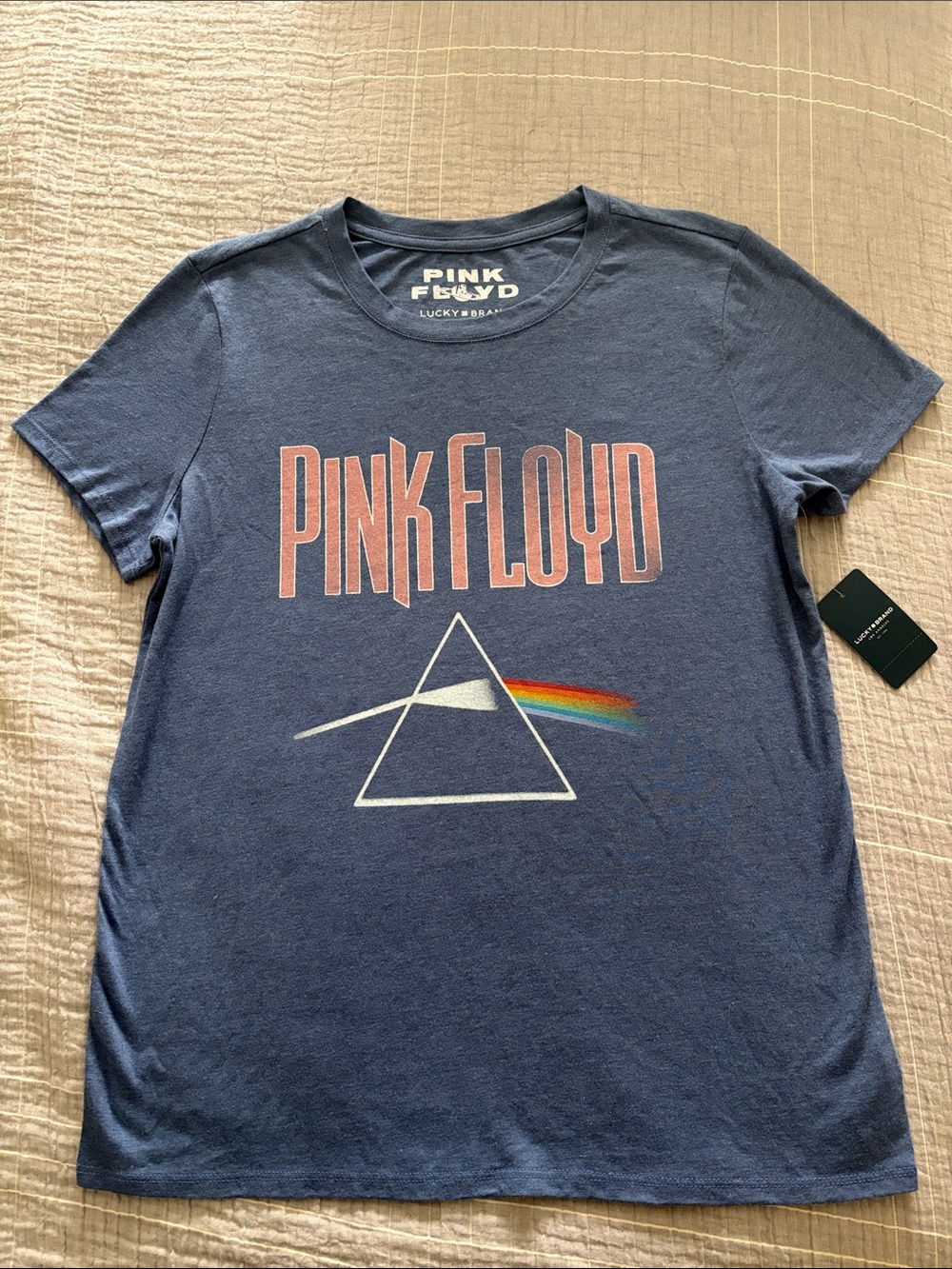 Lucky Brand Navy Blue Pink Floyd Graphic Tee